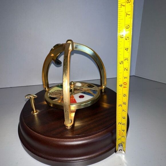 VTG GATCO Wind Up Wood Brass Moving Kaleidoscope Wheel & Music Stand Working - Picture 5 of 7
